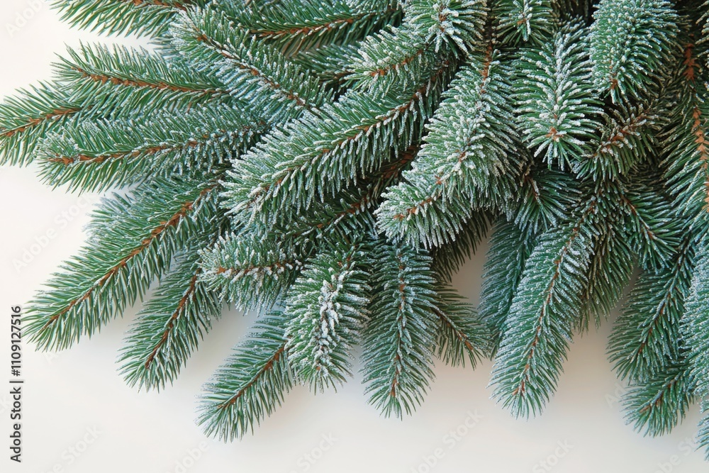 Poster A detailed view of a pine tree branch, showcasing its texture and structure