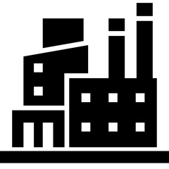 Manufacturing, factory, production icon