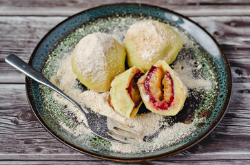 Plum Dumplings, plum, fruit, food, delicious