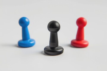 A cluster of push pins placed side by side, great for illustration purposes