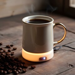 Electric warmer mug, fast warming system, energy saver, small size, easy to cary