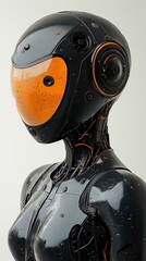 Fototapeta premium Futuristic minimalism showcases award winning robot with sleek design and bright features