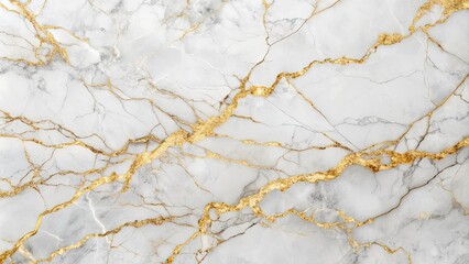 Elegant White Carrara Marble with Gold Veins - Minimalist Design, Luxury Interiors, Natural Stone Aesthetics, Modern Home Decor, Textured Surface