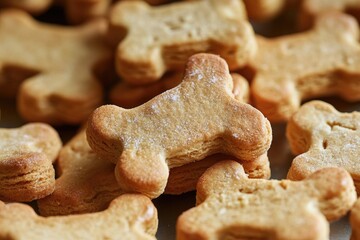 Fototapeta premium A close-up shot of a dog bone-shaped cookie, perfect for food or pet-related uses