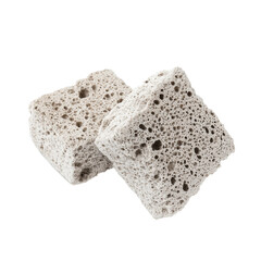Obraz premium Isolated Transparent PNG of Two Textured Pumice Stones, Ideal for Natural Beauty and Spa Designs