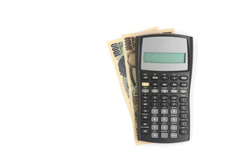 calculator isolated on white background