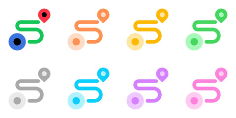 Editable route, location tracking vector icon. Map, location, navigation. Part of a big icon set family. Perfect for web and app interfaces, presentations, infographics, etc