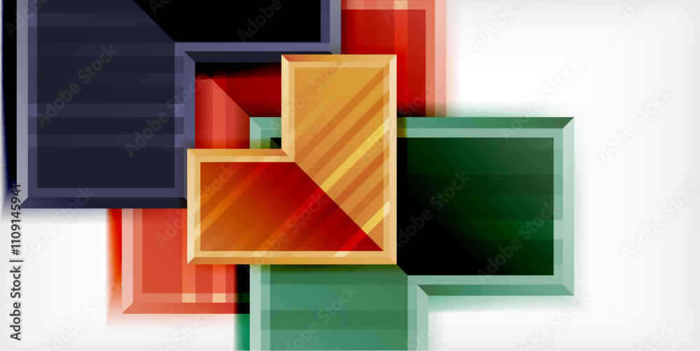 Aufkleber Arrow symbols created with 3d effects and line texture geometric abstract background