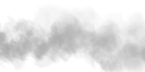 Bright black Smoke Cloud Illustration. Fantastic black smoke. Magic smoke. Smog cloud on podium or stage. Fog vapor over ground or water surface, magic haze.