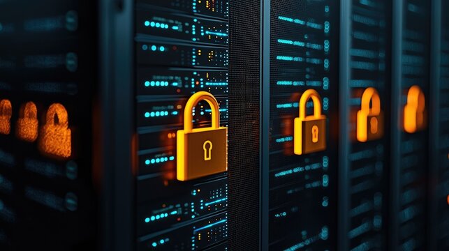 Data Center Security Cyber Protection Network Locks Server Room Safeguard