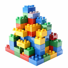 Obraz premium building blocks on white background