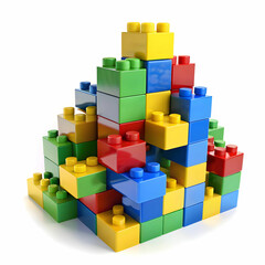 Fototapeta premium building blocks on white background