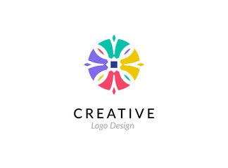 Colorful Abstract Logo Design Vector