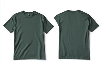 Naklejka premium A simple and clean design featuring a green t-shirt against a white background, suitable for various uses such as fashion, lifestyle, or branding