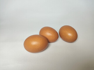 close up of egg isolated white background. healthy and nutritious food concept