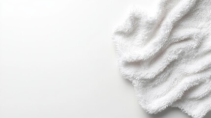 Soft White Bath Towel Fluffy Texture