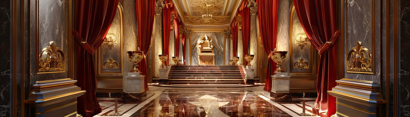 Gilded Age: Gilded age colors like gold rush gold, velvet curtain red, and marble statue white create a gilded age theme