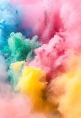 Fototapeta premium Colourful powder explosion,holi festival concept