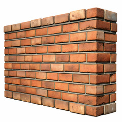 Obraz premium brick wall on white background