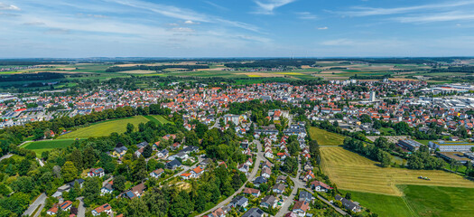 Die Kur- und Bäderstadt Bad Saulgau in Oberschwaben von oben