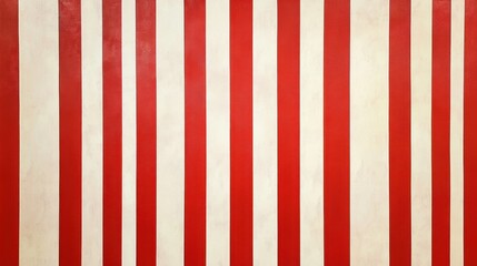 Obraz premium Horizontal red and white striped pattern over a bright red backdrop, offering a clean and classic aesthetic