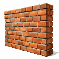 Fototapeta premium brick wall on white background