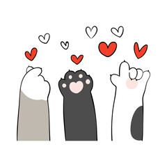 Cat paws printable design for tshirt