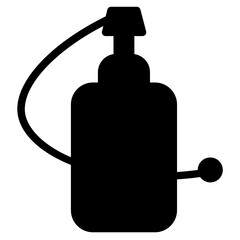 Diving Gas Scuba Glyph Icon