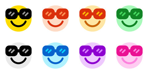 Editable cool glasses, proud, cool face vector icon. Part of a big icon set family. Perfect for web and app interfaces, presentations, infographics, etc