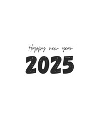 Happy new year 2025 Template, T-shirt concept for 2025 new year
