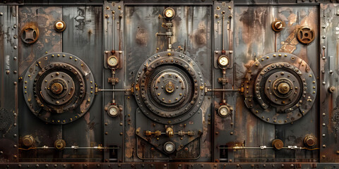 Industrial Revolution: Steely grays, rustic browns, and mechanical metallics create an industrial revolution theme