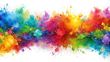 Fototapeta premium Abstract Watercolor Explosion of Vibrant Colors, Creating a Stunning Spectrum of Hues and Textures