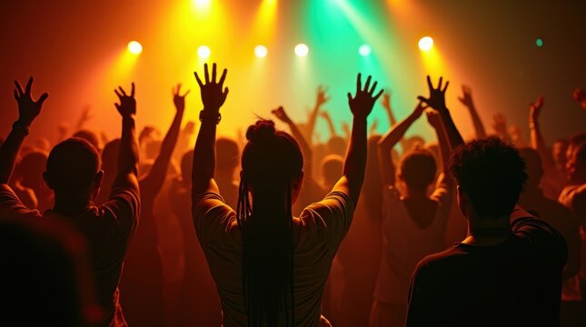 International Reggae Day celebration peoples. Ragga Jamaican dance music party