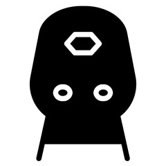 Bullet Train Transport Glyph Icon