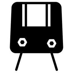 Airport Link Rail Glyph Icon