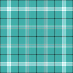 Livingroom check vector tartan, design plaid fabric pattern. Mint background textile texture seamless in teal and soft teal colors.