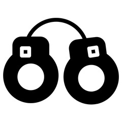 Rrest Chain Crime Glyph Icon