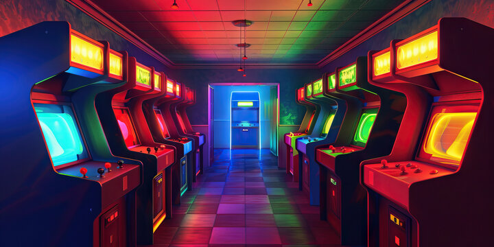 Retro Gaming: Retro gaming colors like pixelated red, blue, and green create a retro gaming theme. This scheme is often used in retro gaming event promotions