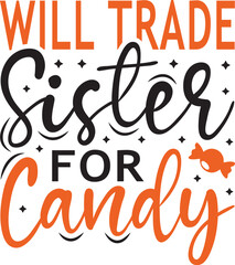 will trade sister for candy SVG