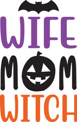 Obraz premium wife mom witch SVG