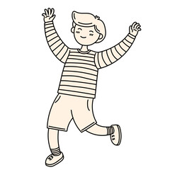 Boy Dancing Stripes