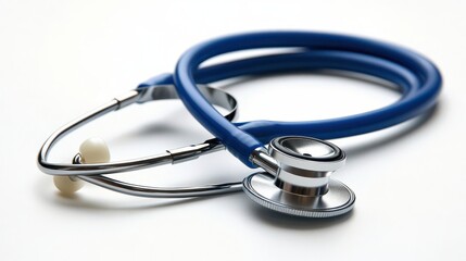 Medical Stethoscope on White Background 