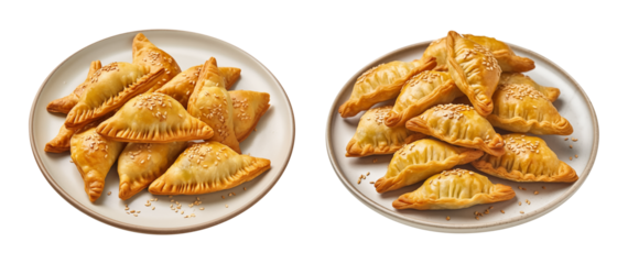 Golden Baked Pastries with Sesame Seeds