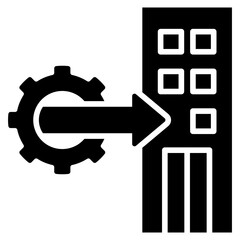  Merger And Acquisition Glyph Black Icon
