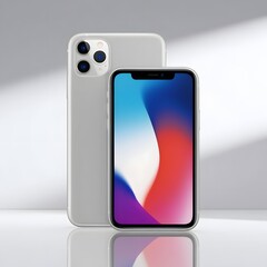 Minimalistic iPhone 16 Mockup with a Plain White Setting