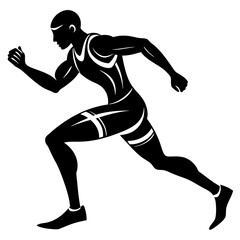 man running silhouette
