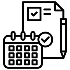 Sales and Job Activity Line Icon