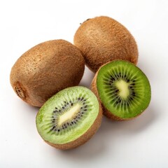 Obraz premium Fresh kiwi fruit slices clean kitchen countertop food photography bright environment close-up view healthy concept for seo impact