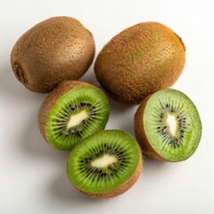 Fototapeta premium Fresh kiwi slices food styling indoor kitchen minimalistic environment close-up view healthy eating concept