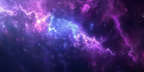 Fototapeta premium Space and Sci-Fi: Deep space colors like indigo, cosmic purple, and galactic blue create a space and sci-fi-inspired theme.